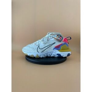 Nike Womens React Vision White Blue Lace Up Low Top Running Shoes Size 9​